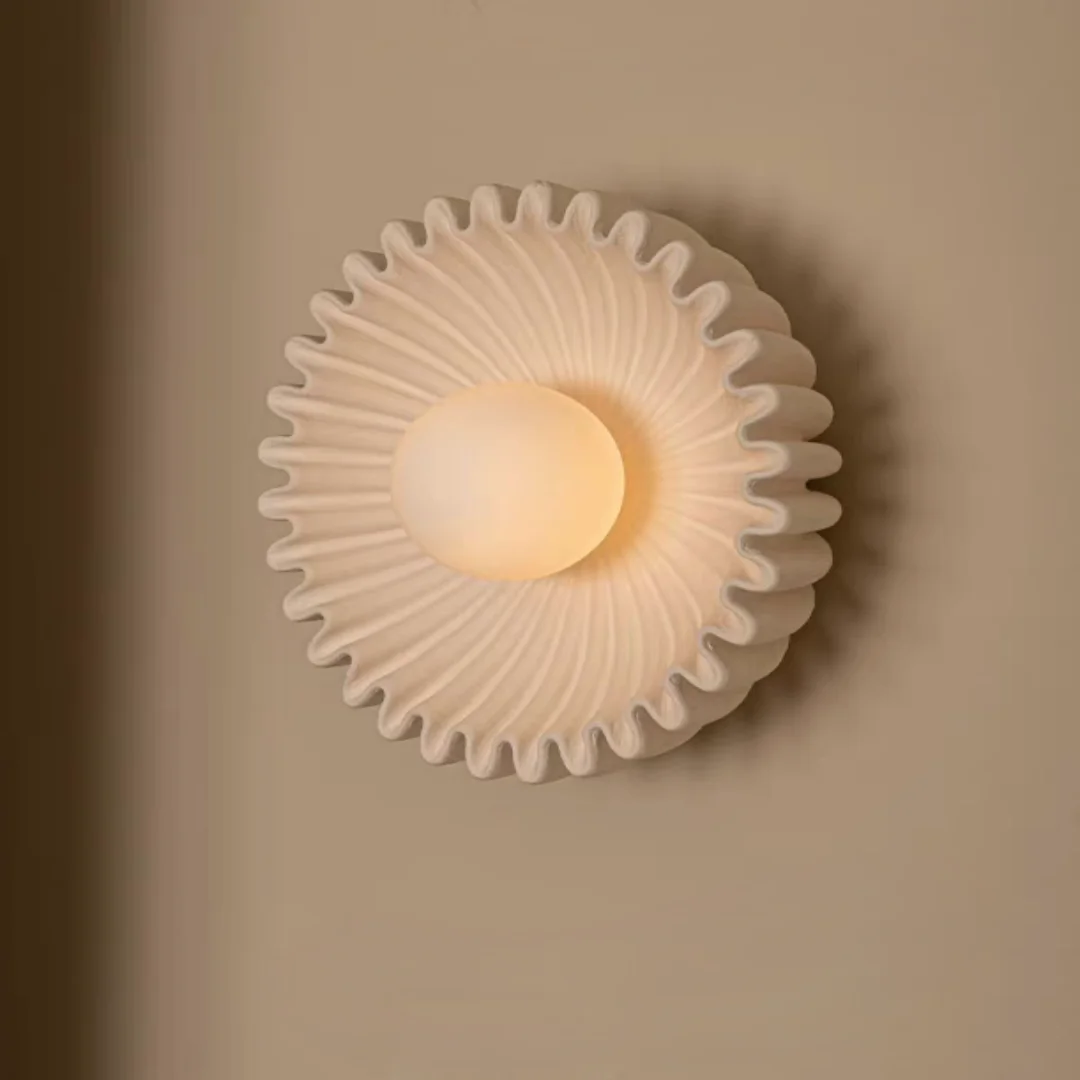 

Роскошный мраморный настенный светильник для украшения гостиной, спальни, прикроватная лампа с зубчатым белым диаметром 32 см