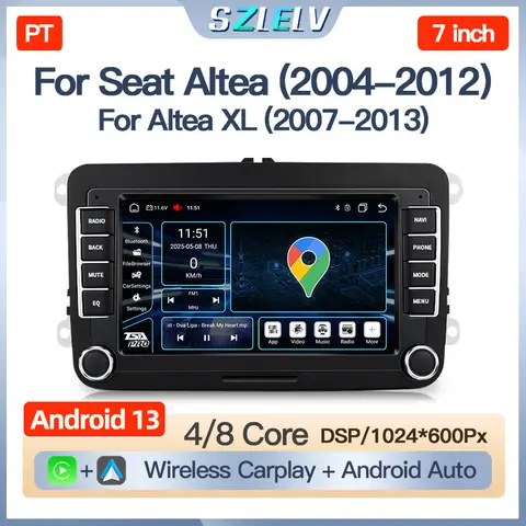 Android 13 Car Radio Multimedia Player Carplay Auto For Seat Altea XL Stereo GPS Autoradio 4G Navigation Wifi Video BT Untie DSP