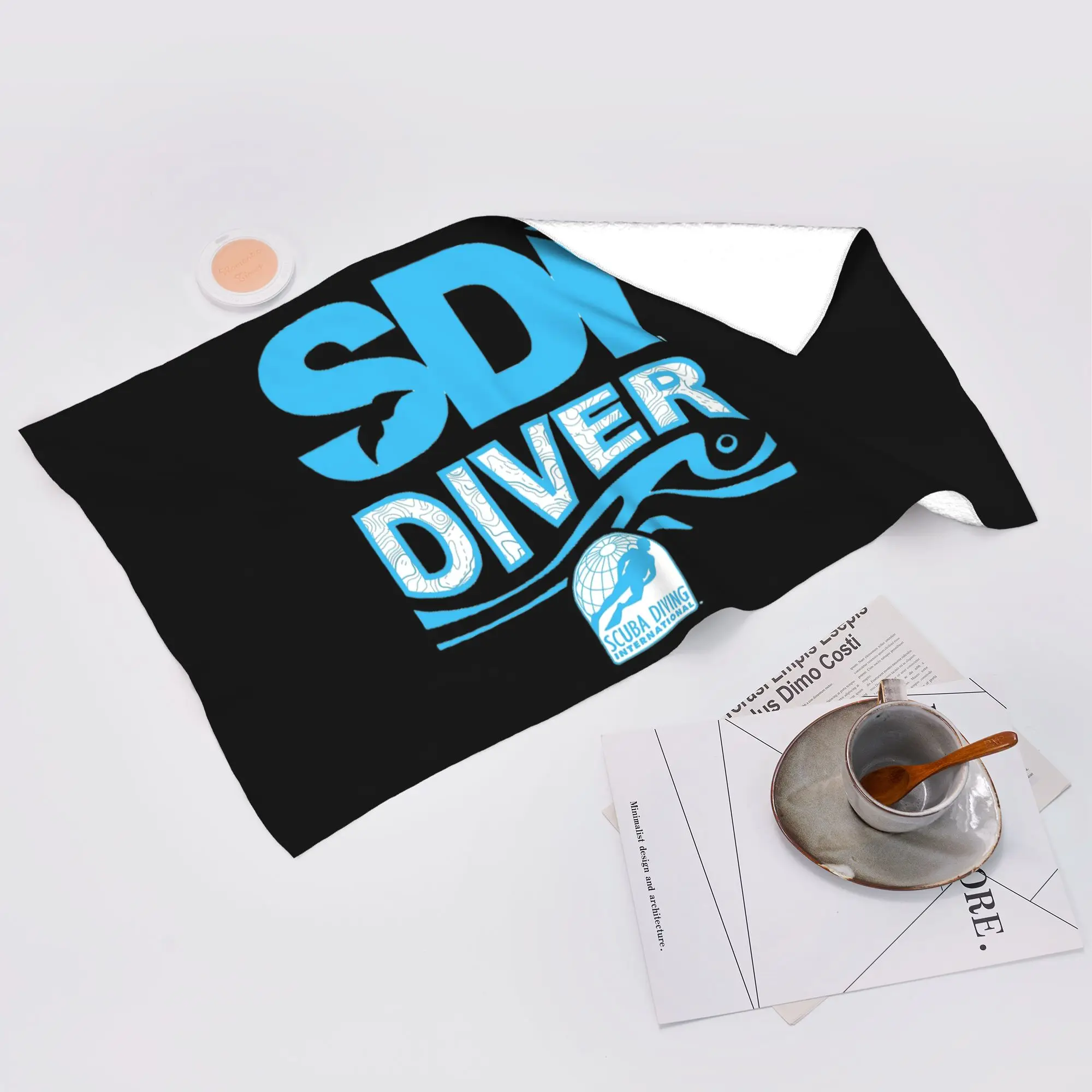 Custom Scuba Diving International (SDI) Soft Face Towel Quick Dry Pool Bath Cotton Towels Absorbent