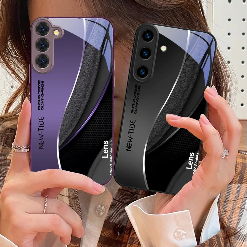 Minimalist sci-fi style For Samsung S26 S25 Edge S25Ultra S8 9 S10 20 U ltra S21 Pro 22 Plus S23 FE S24 Ultra Glass Phone Case view 4