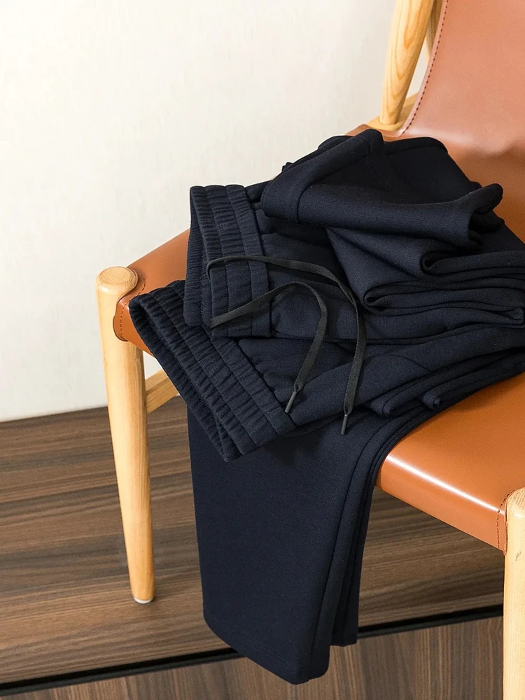 

Men's Casual Spor Woolen Sweatpants Straight Leg Knitted Fiber Polyester Fiber Aged Fiber Cotton Lycra Elastic Fiber