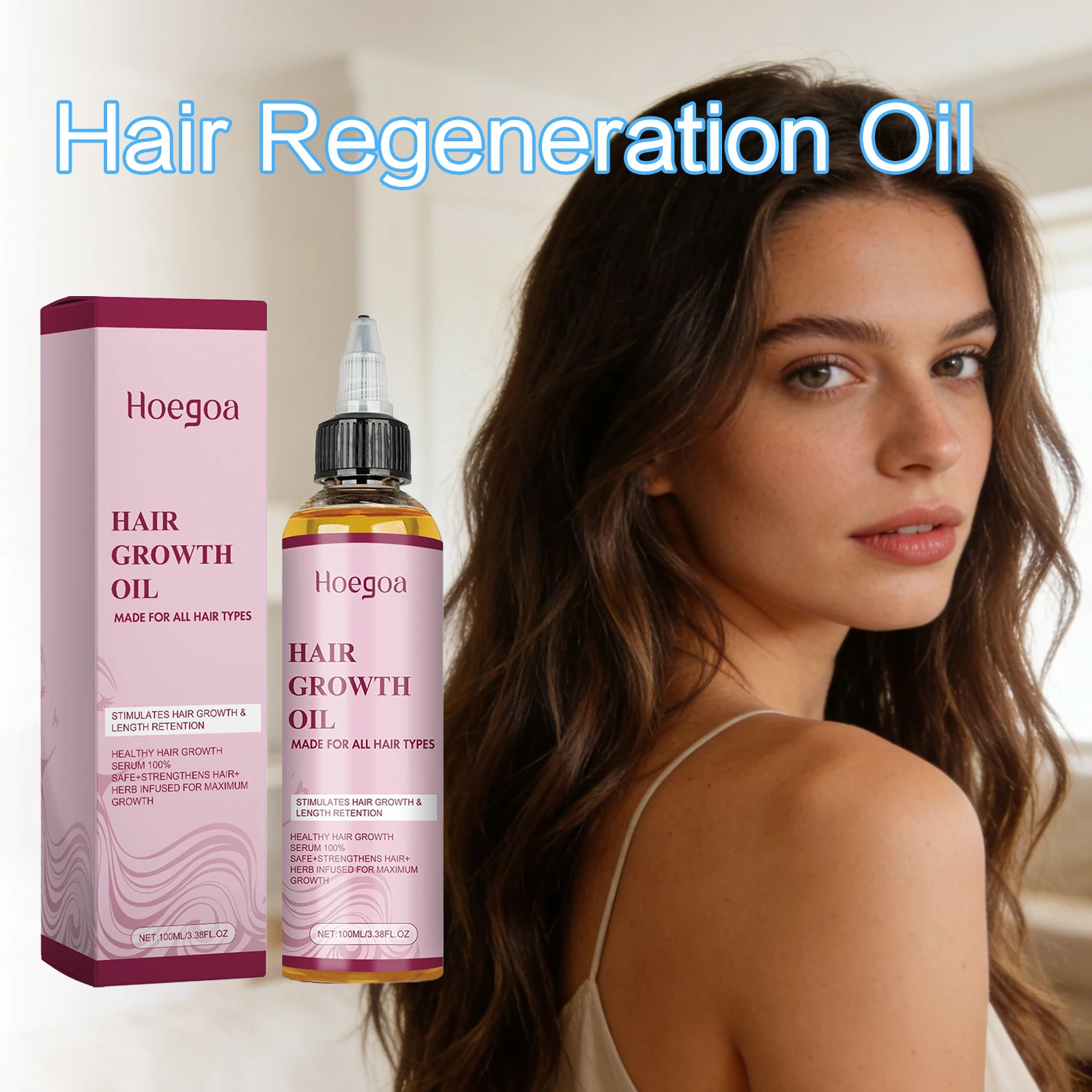 زيت عطري لتجديد الشعر من HOEGOA يقلل من التساقط ويخفف الجفاف ويزيل التجعد والنمو السريع والشعر السميك والزيوت العطرية المهدئة