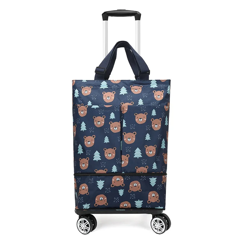 portable-folding-shopping-cart-with-retractable-handle-hand-pulling-vegetable-buying-small-pushcart-oxford-cloth-material