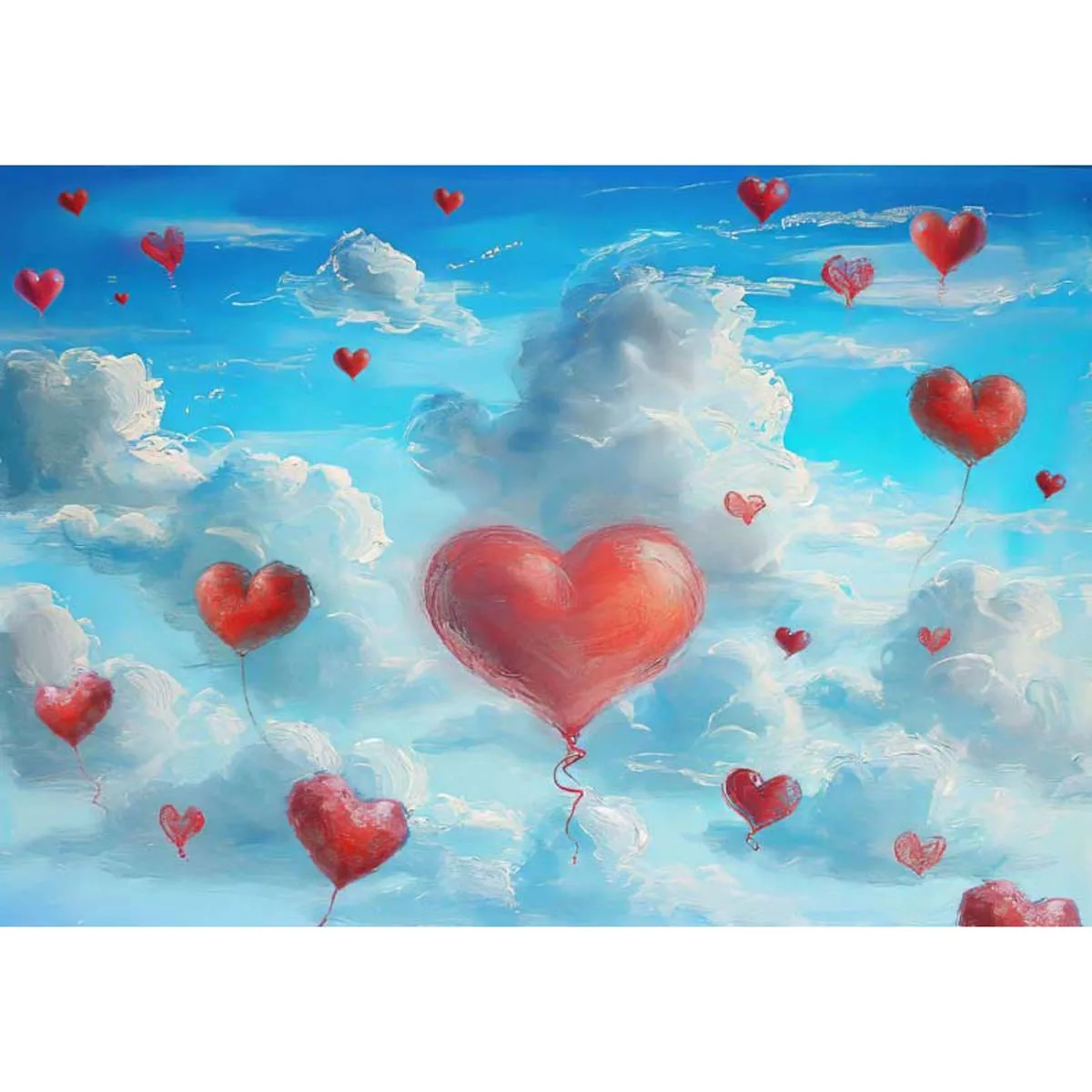 

Allenjoy Heart Balloon Sky Backdrop