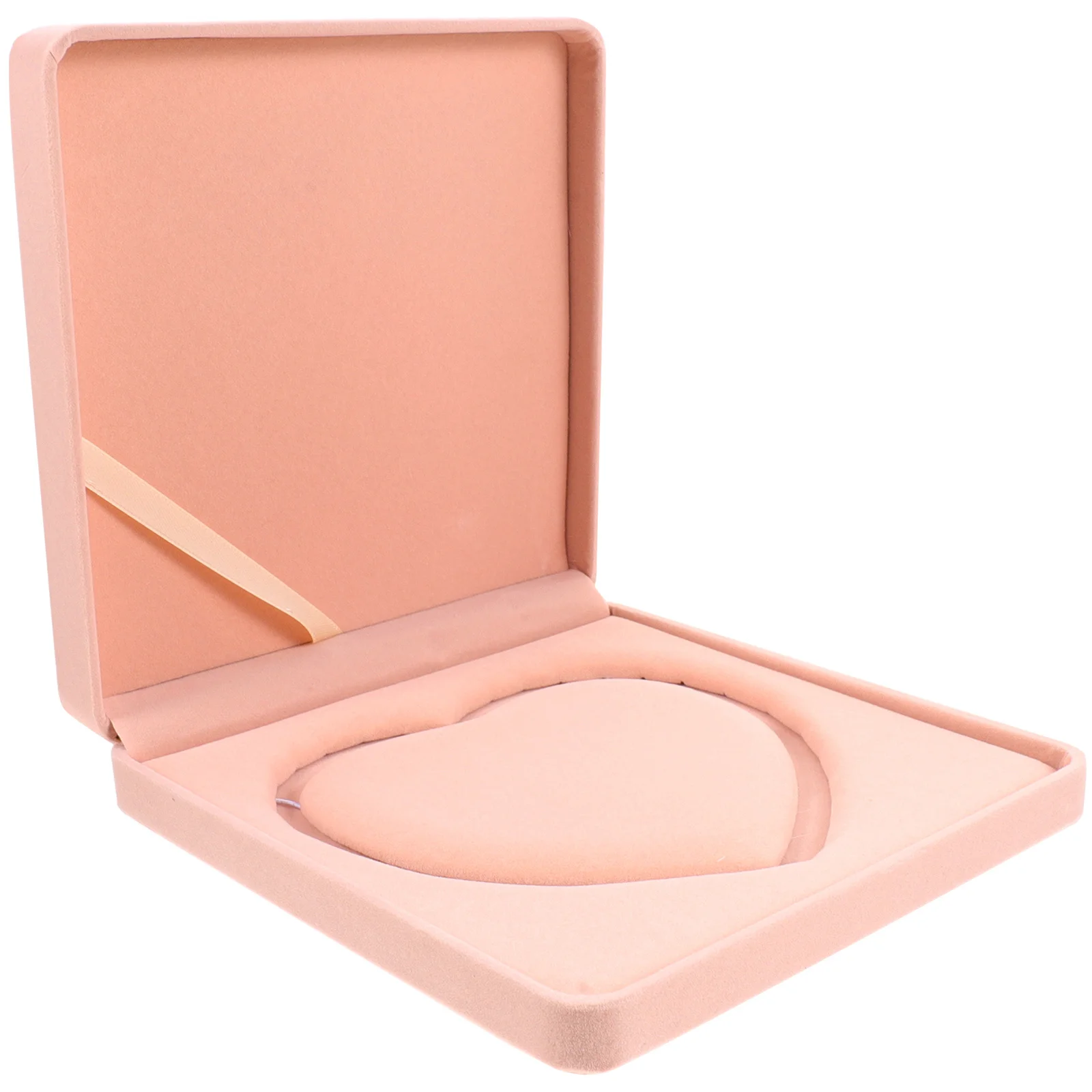 

Fleece Love Jewelry Box Cases Storage Boxes Heart Shaped Containers Organizers Exquisite Necklace Tray Holder Small