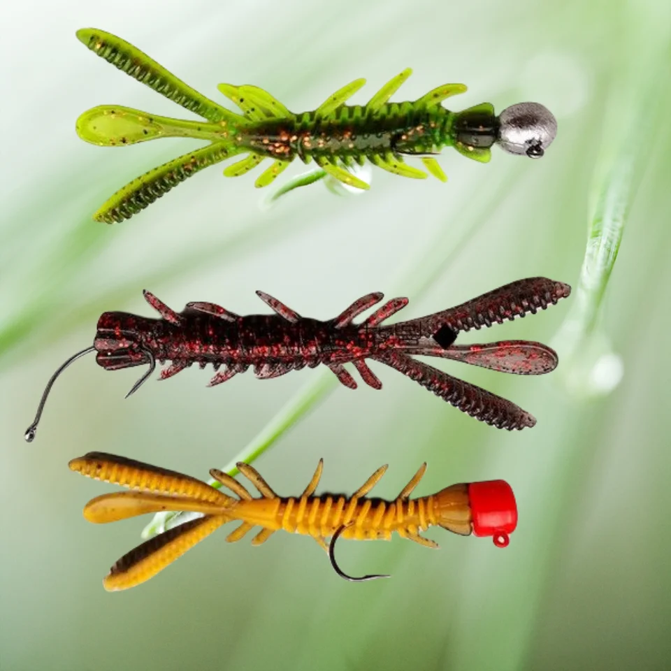 MUKUN 6PCS Floating Fishing Soft Lure 1.6g/60mm Jig Wobblers Swimbait Silicone Baits Shrimp Bass Perch Lure Artifical Bait