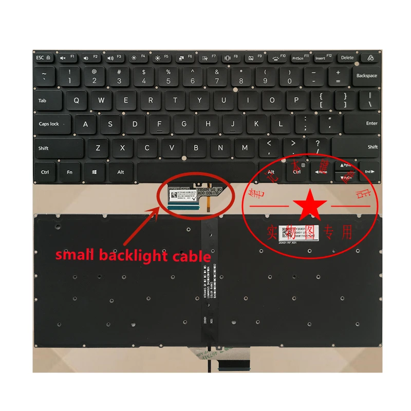 Imagem -02 - Portátil Eua Teclado Retroiluminado para mi Xiaomi Redmibook Pro 13 14 15.6 16 g Xmg2003 Xma2002 Xma2007 Xma2009 Xma2012 171501