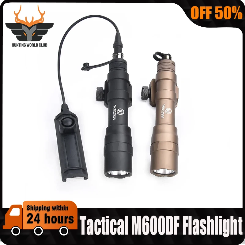 

Tactical M600 M600DF Metal Flashlight Hight Power 1400Im White LED Scout Light Hunting Weapon Airsoft Accessories For 20mm Rail