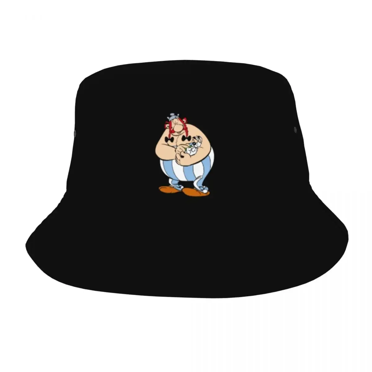 Asterix And Obelix Dogmatix Bucket Hat Travel Headwear Fishing Hat for Hiking Funny Harajuku Daily Casual Women Bob Lightweight