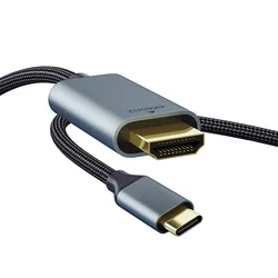 Vothoon USB C to HDMI Cable Adapter 4K 60Hz USB Type C to HDMI Cable Thunderbolt 3 Compatible with MacBook Pro Air iPad Pro