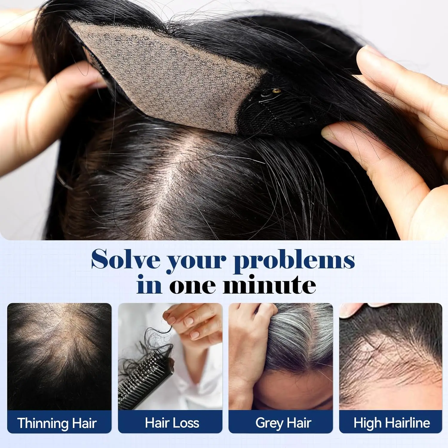 12in أسود ريمي الشعر البشري توبر 5 "* 5.5" تغطية كبيرة خصلات شعر أسود طبيعي لا الانفجارات الشعر التمديد توبر مع 4 مقاطع