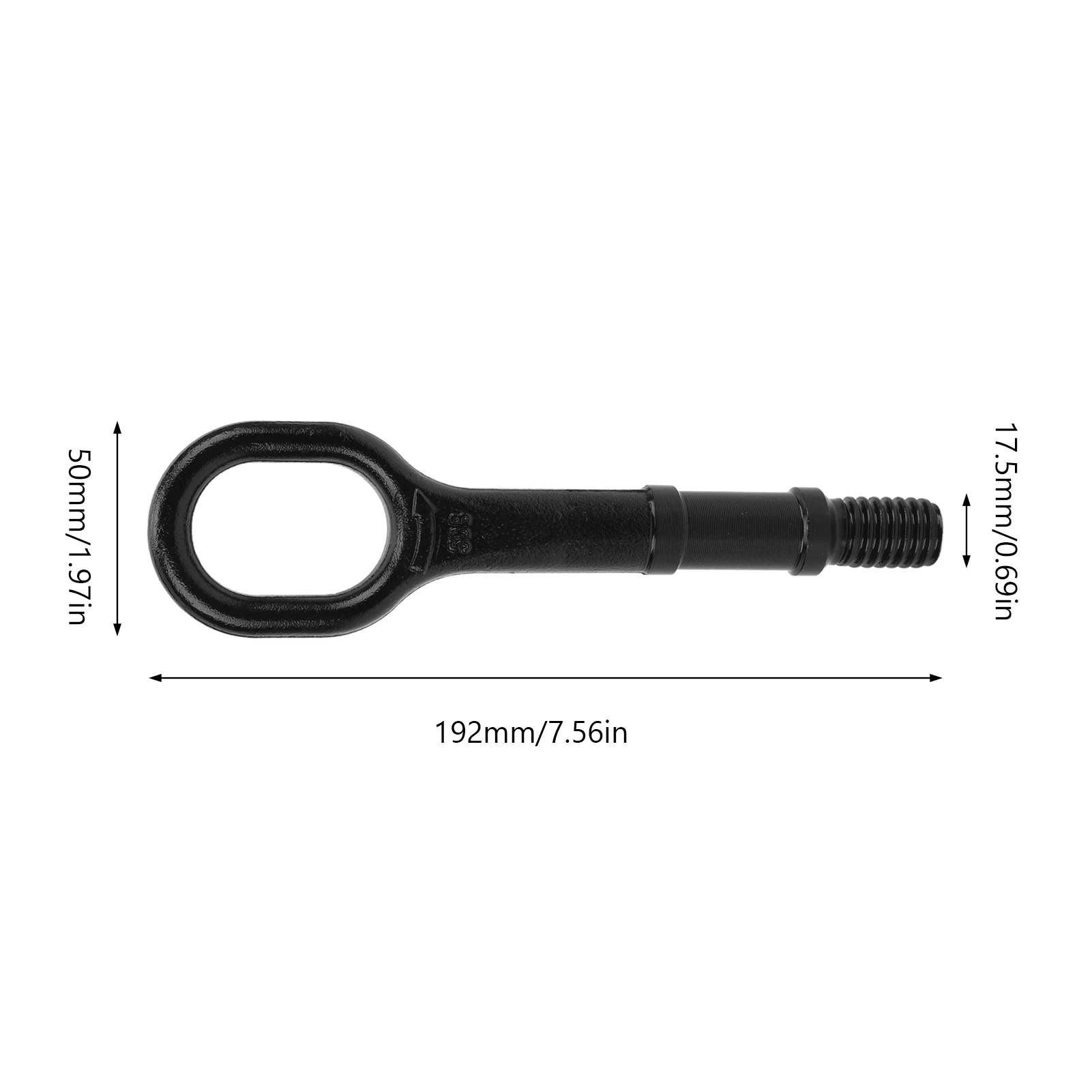 Black Car Tow Hook 1T0 805 615 A Heavy Duty Towing Eye Hook Bumper Trailer Ring Replacement for R32 Rabbit Eos CC