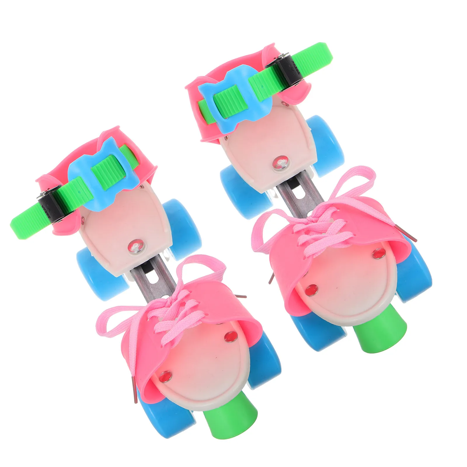 

Пара регулируемых роликовых коньков с двойными колесами для начинающих, для катания в помещении и на улице