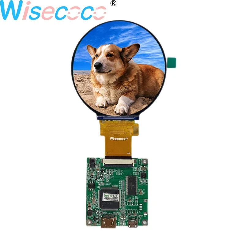 IPS 2.8 Inch TFT LCD Round Display ST7701S Driver IC SPI+RGB 40 PIN Interface 480*480 Screen Board Wisecoco