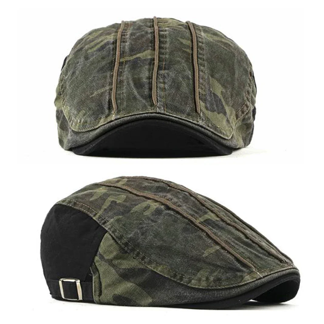 Men Women Newsboy Cap Cotton Print Gatsby Driving Hunting Cabbie Hats Unisex