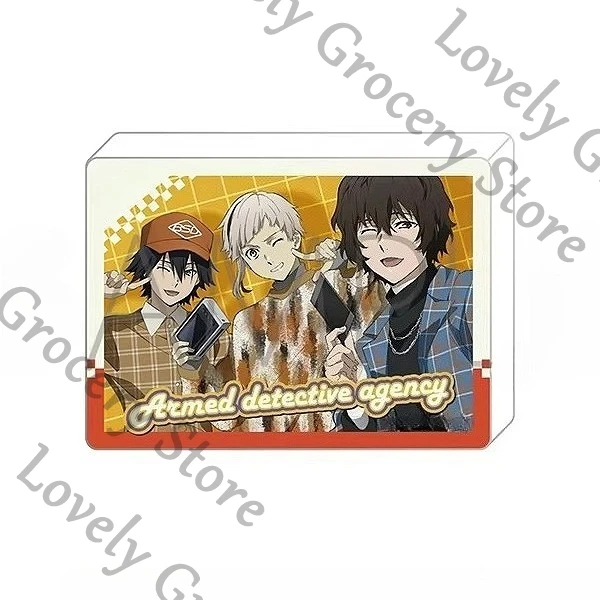 

Оригинальный акриловый стенд-блок с персонажами аниме «Bungo Stray Dogs»: Дазай Осаму, Эдогава Рампо, Накадзима Ацуши. Подарок для фанатов.