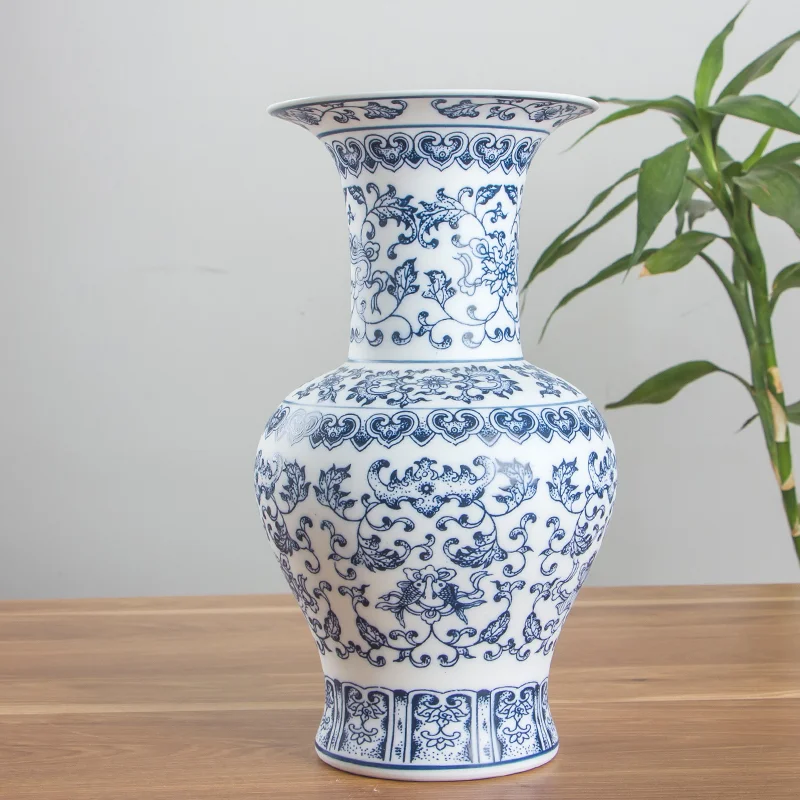 custom wholesale blue and white porcelain vase for home decor creative vase blue and white ceramic vase blue and white