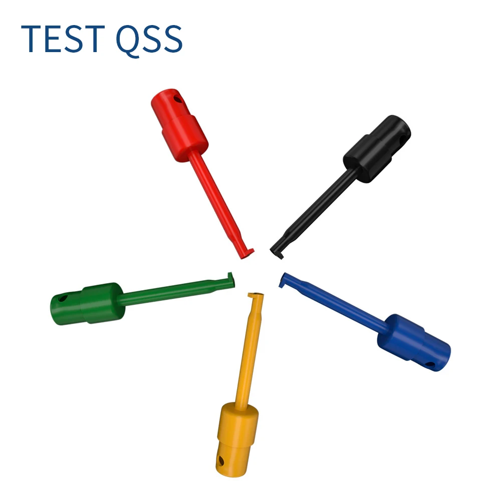 QSS 10PCS SMD IC Test Hook Clips Copper Mini Grabber for Multimeter Test Lead Electrical  Accessories Q.30006