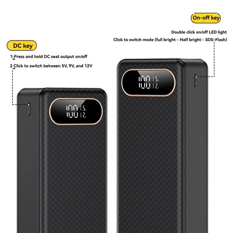18650 Battery Power Bank Case QC3.0 15W PD Quick Charge 21X18650 Battery Storage Box 15W Wireless Charge Shell