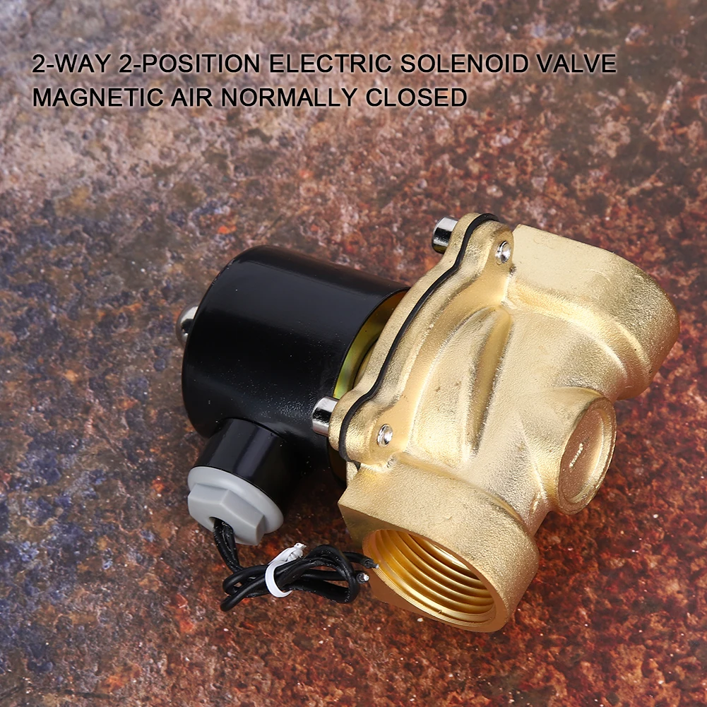 

12V 1 inch Brass 2-Way 2-Position Electric Solenoid Valve Magnetic Air Normally Closed Electric Magnetic Valve Electric Valve