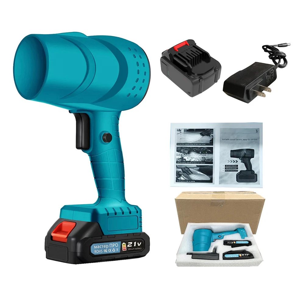 

21V Portable Battery Leaf Blower/moisture Dryer For Outdoor Cleaning (blue) Furniture Gardening High Sales Essential Tools