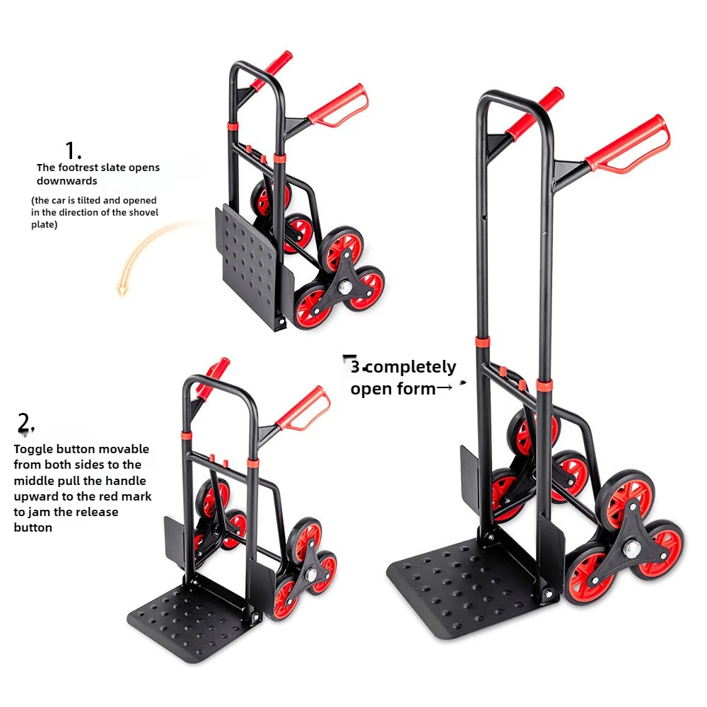 Thickened Steel Trolley Can Climb Stairs And Carry Extra High Loads To Cope With Various Home And Commercial Scenarios