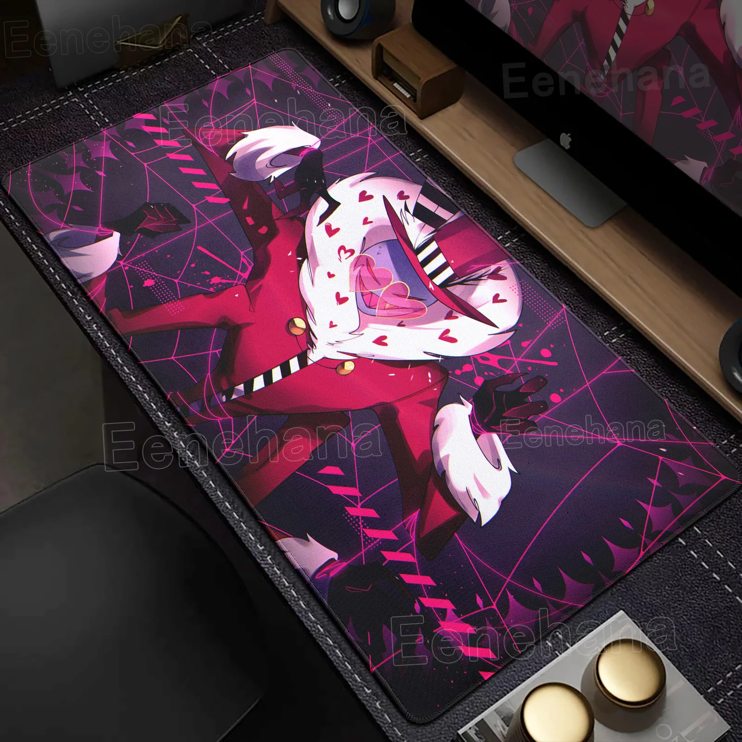 XXL Anime Gaming Mouse Pad Hazbin Hotel Game Player Computer Accessories Tabletop Laptop Keyboard