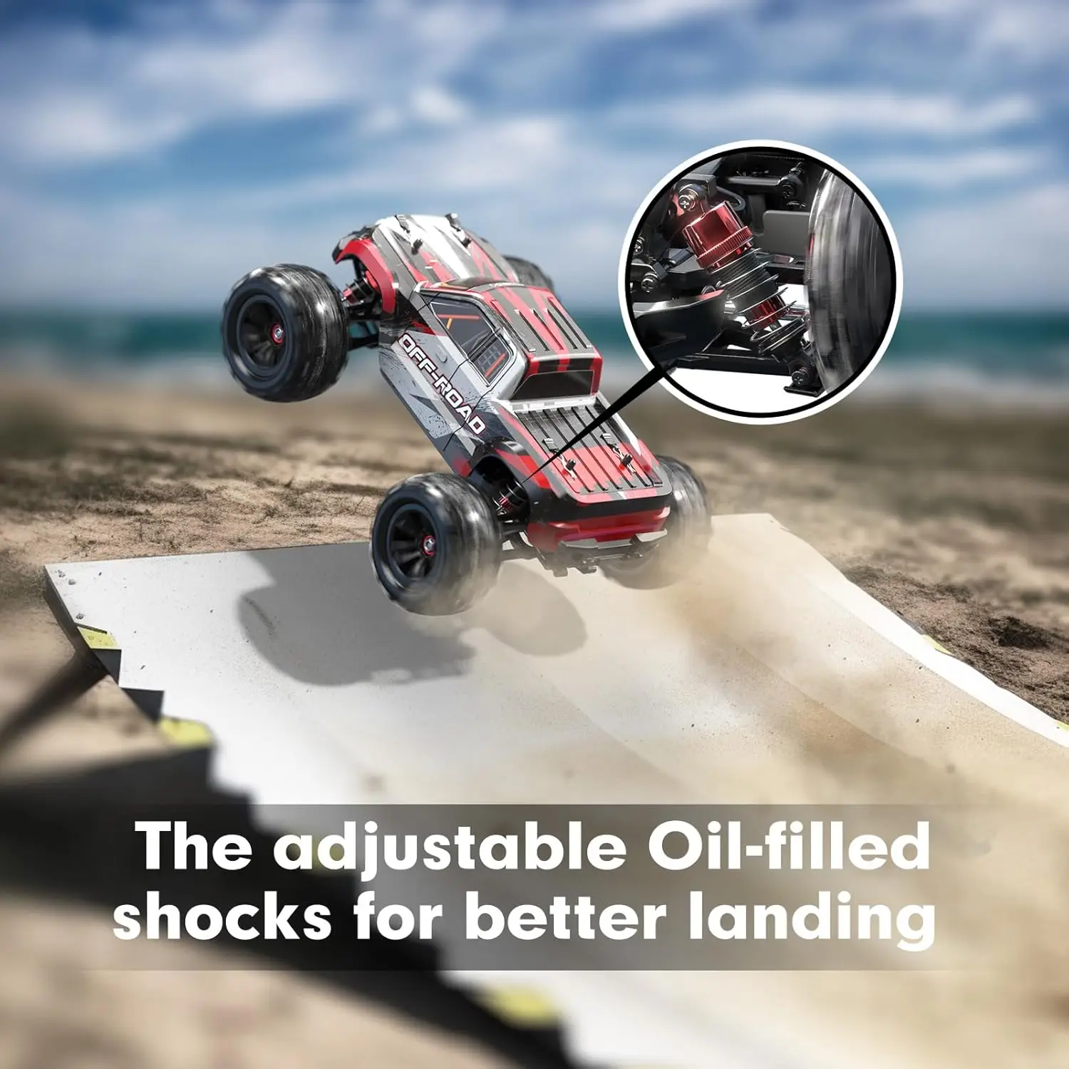 

1/16 4X4 RC Offroad Truck - RTR Durable Beginner RC Car, High Speed 38 Km/h, Remote Control Monster Truck·Factory Direct Sales