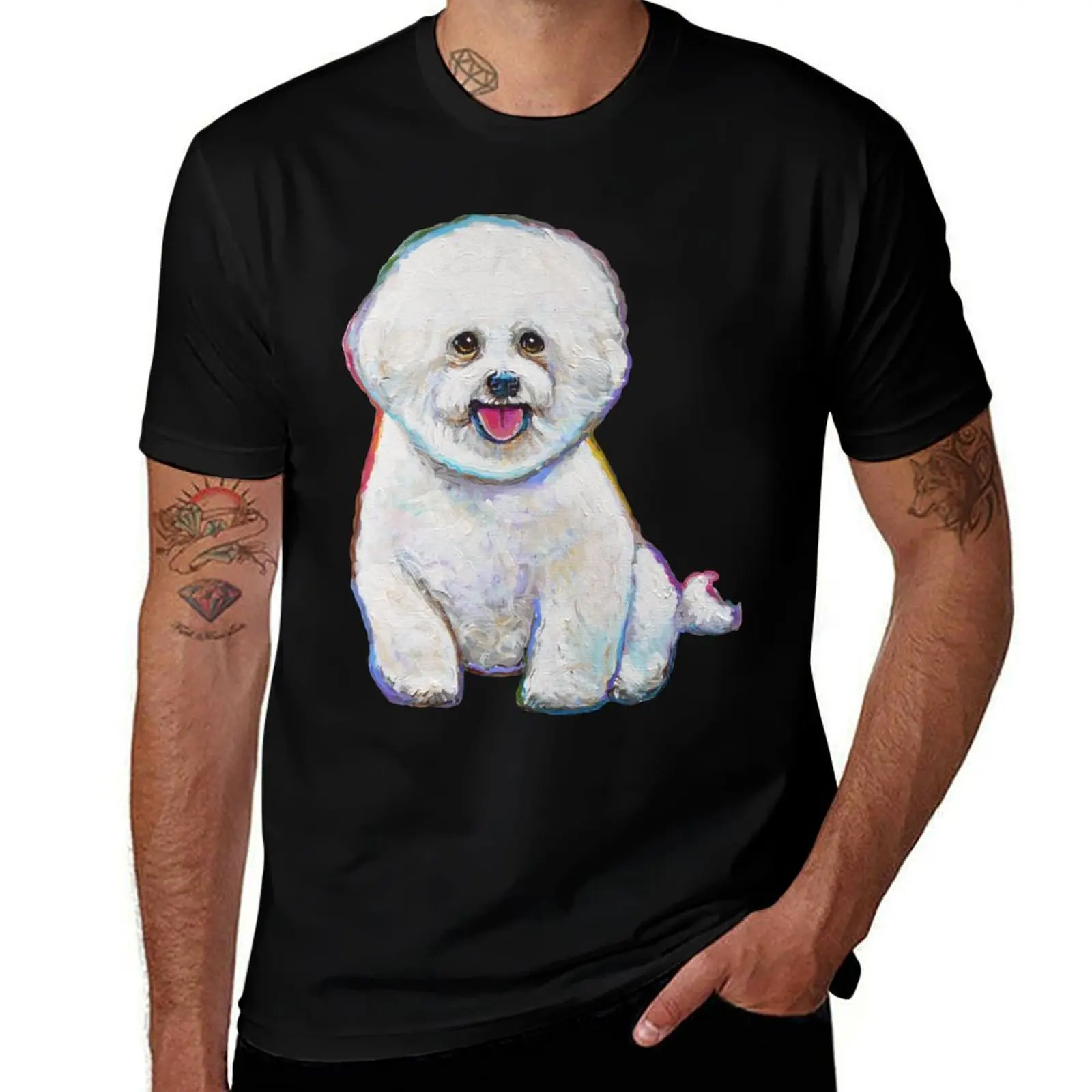 Cute and Floofy Bichon Frise by Robert Phelps T-Shirt Performance Workout Short Sleeve Tee T-Shirt