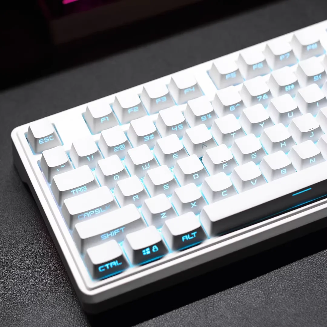 OEM Profile ABS keycaps For Cherry MX Switch Mechanical Keyboard Side engraving RGB backlit Keycap Custom 131 Keys key Caps DIY