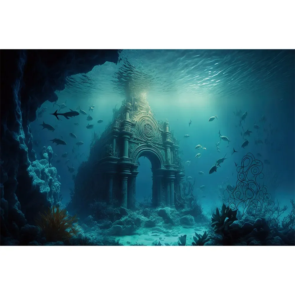 Фотофоны с изображением потерянной арки зданий фотография искусственное украшение под водой искусственный пейзаж пользовательский детский фон для фотосъемки