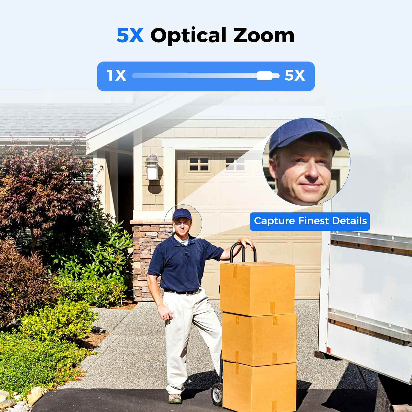 Metal Enterprise 10X Optical ZoomSmart 5MP Night Vision AI Human Detection IP Camera POE