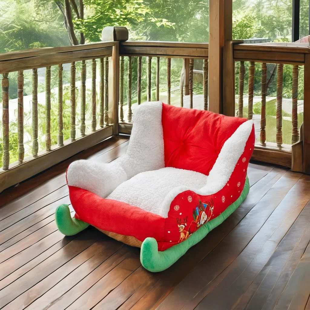 

Original Design XL Velvet Pet Bed Winter Warm Cloud Nest Cats Dogs Sustainable Fiber Cloth Sponge Materials Small Christmas Cat