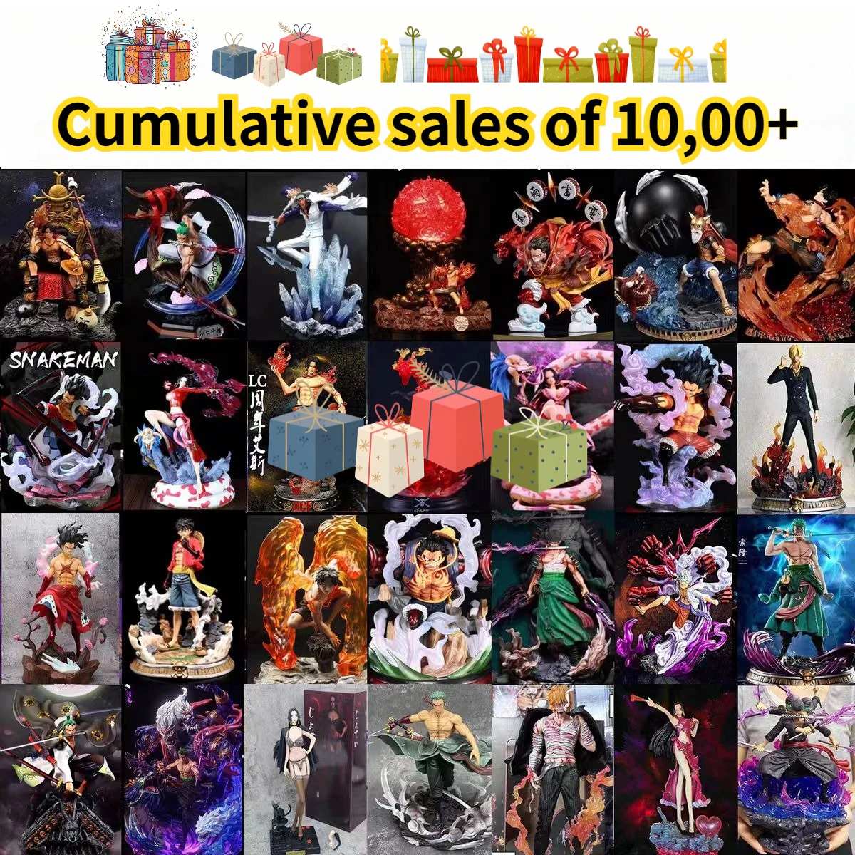 قطعة واحدة من لعبة صندوق أعمى مجموعة شخصيات الرسوم المتحركة لوفي زورو سانجي من مادة PVC هدية عشوائية لمحبي المجمع #4