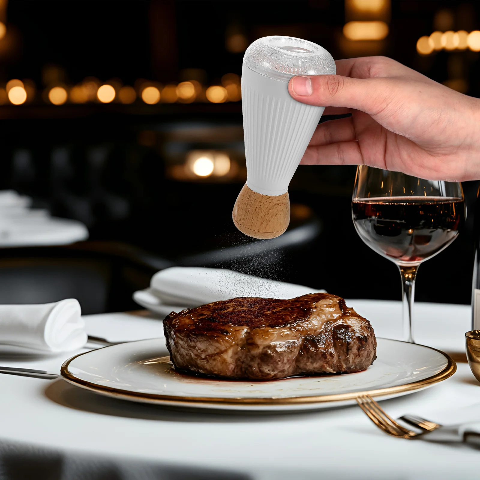 

1pcs Manual Pepper Grinder Refillable Kitchen Spice Grinder Portable Metal Gears Ceramic Mill For Salt Black Pepper