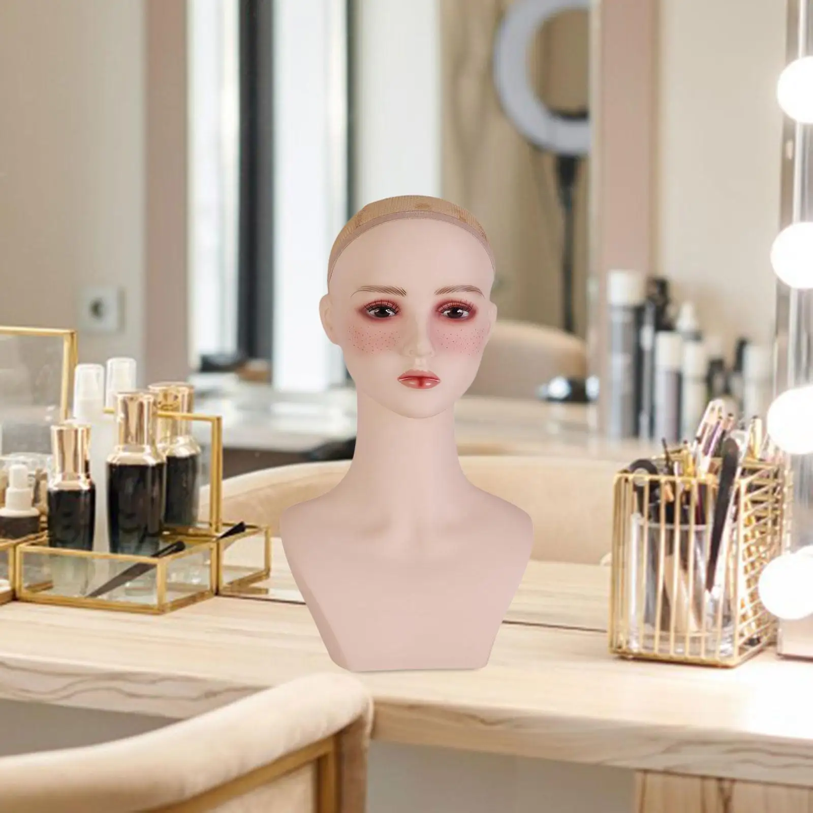 

Female Bald Mannequin Head Manikin Wig Display Stand Beauty Accessories