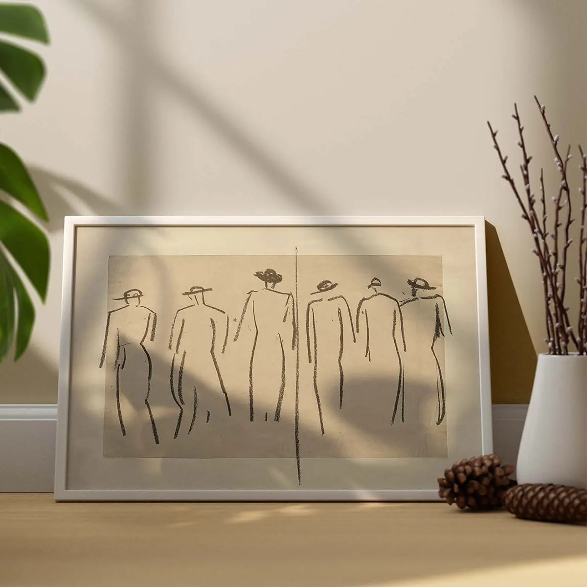 لوحة مطبوعة على قماش للديكور المنزلي ، على الطراز القديم ، رسم على شكل شخصية ، غرفة المعيشة وغرفة الطعام ، سطح طاولة المدخل #3