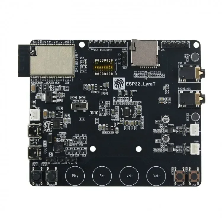 Placa de desarrollo ESP32-LyraT V4.3 con botones físicos táctiles para plataforma en la nube de Audio WiFi