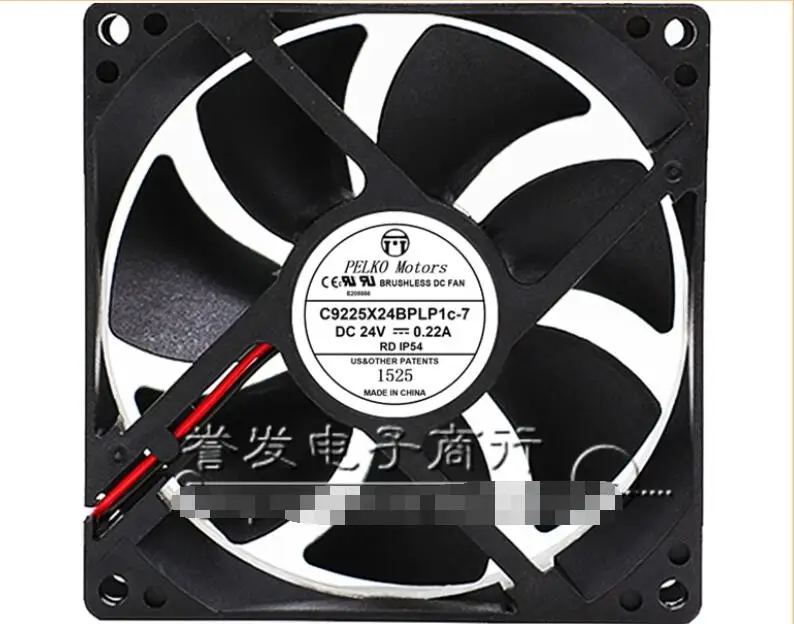 

PELKO C9225X24BPLP1C-7 DC 24V 0.22A 90x90x25mm 2-Wire Server Cooling Fan