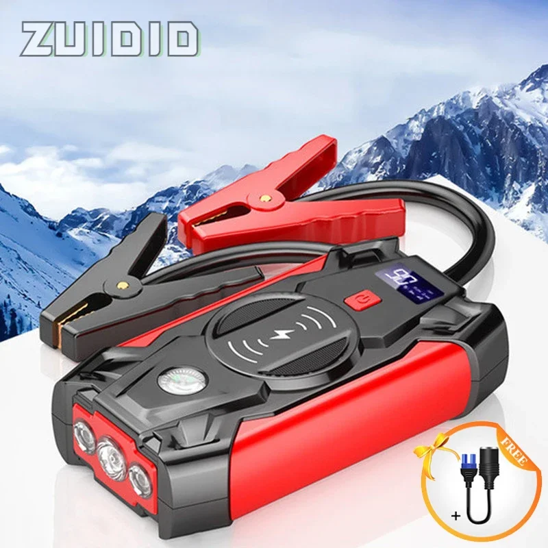 

Portable Emergency Car Jump Starter Power Bank Car Booster Battery Charger 12V Starting Device With LED Light Articles For Cars