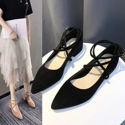 2023 nuova moda primavera autunno scarpe da donna appartamenti neri scarpe da donna scarpe basse a punta scarpe basse da donna di moda taglia 34-41