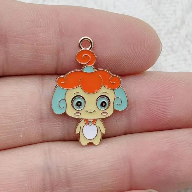 10pcs Cartoon Cute Drip Oil Alloy Jewelry Accessories Pendant Earrings Bracelet DIY Pendant - view 5