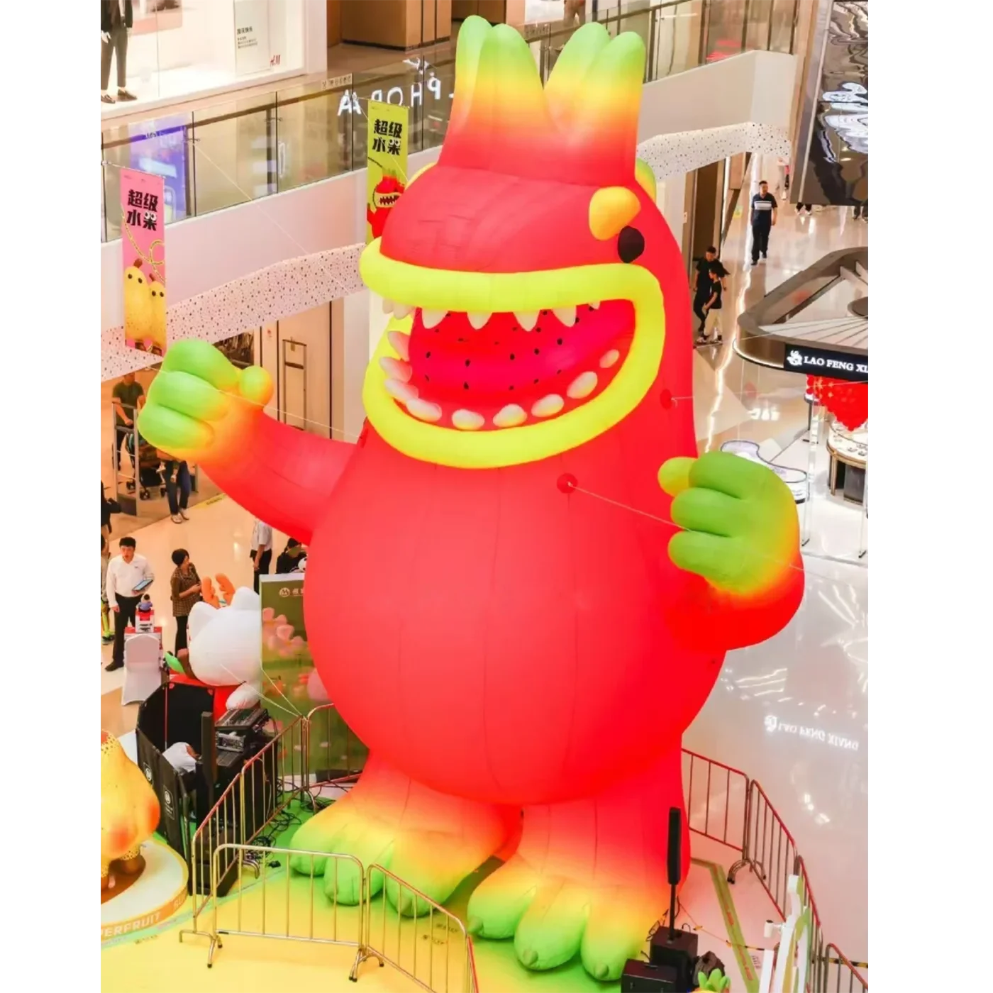 

Giant Inflatable Dragon Fruit Monster Air Blow Cartoon Fruit Mascot Doll Outdoor Garden Decor for Event Advertise Props
