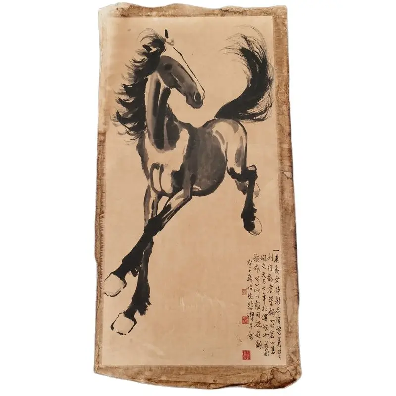 

Chinese Old Rice Paper Picture Xu Beihong's Horse Painting