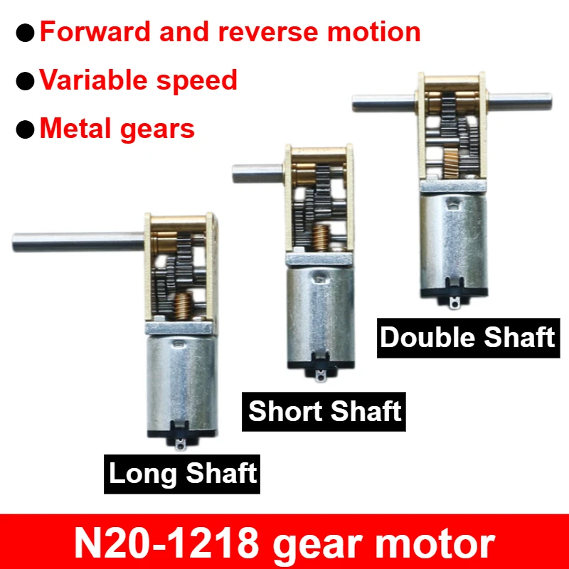 Micro Mini N20 Gear Motor DC 3V 6V 12V 4-381RPM High Torque Metal Electric Gear Reduction Motor Slow Speed Gear Motor Gearbox