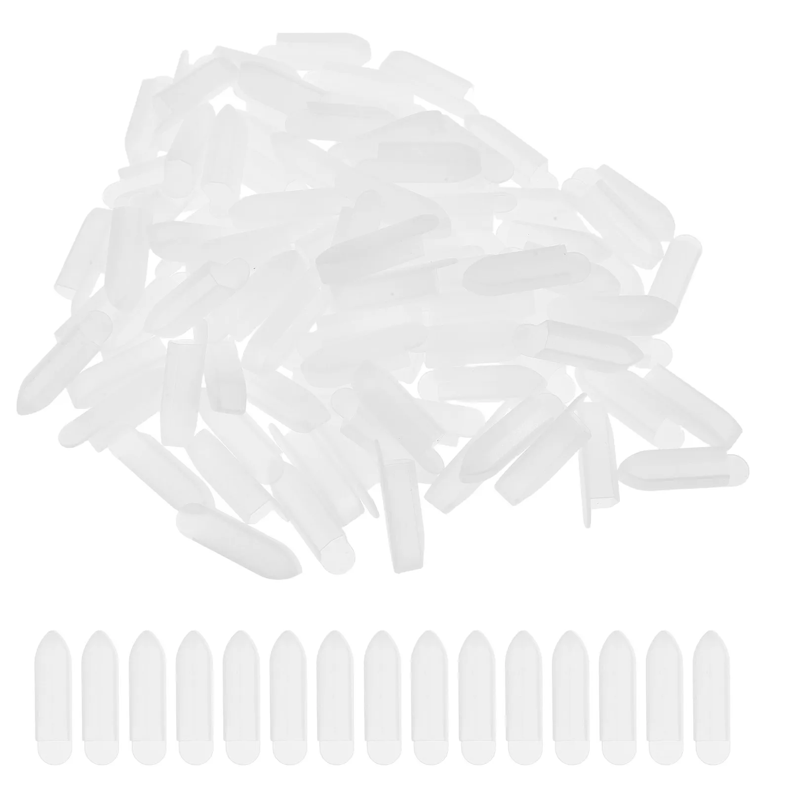 100Pcs Clear Nipper Cover Transparent Cutter Protector Safe Storage Nail Tools Cap Salon Protective Sleeve Cuticle Nipper Blade