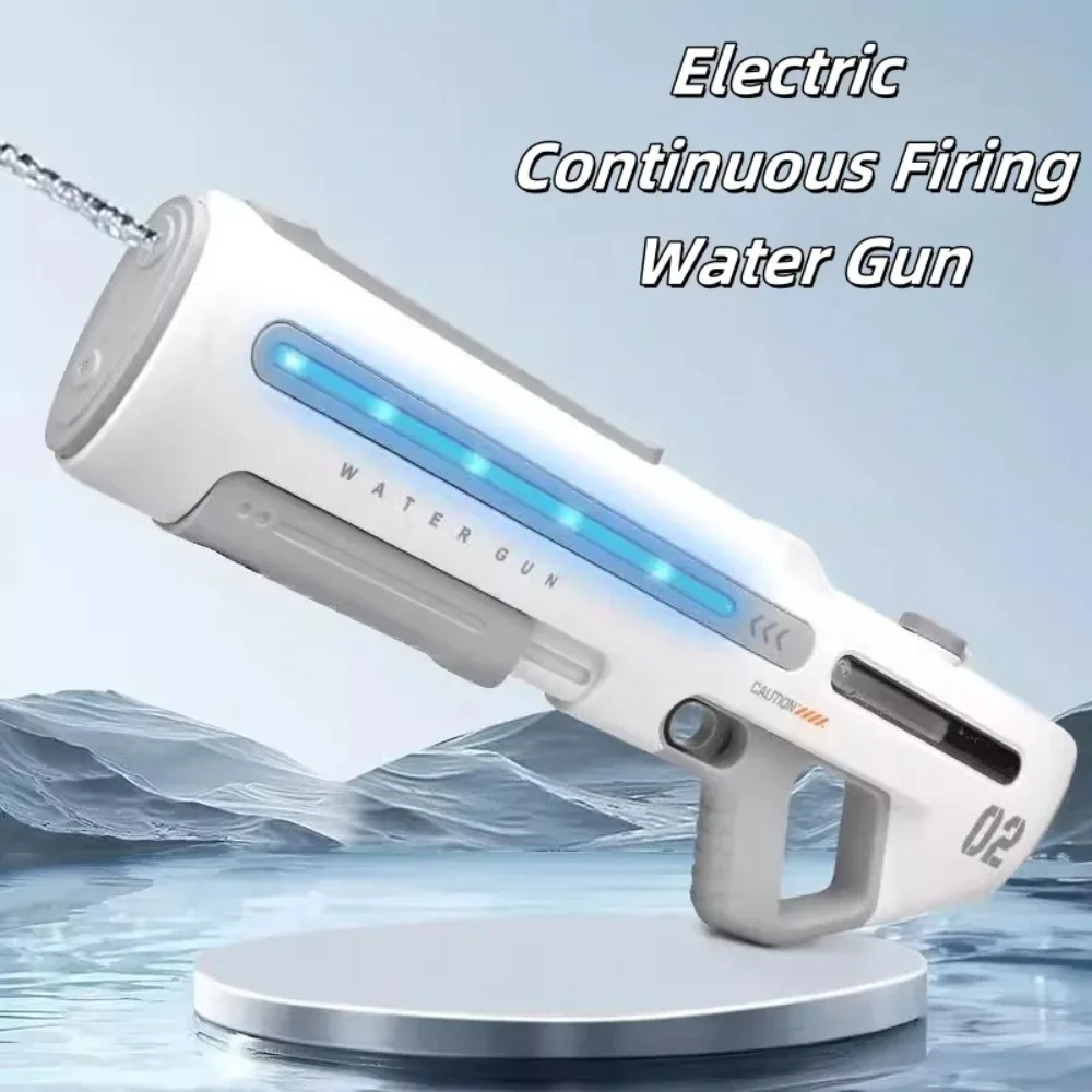 New Pulse Electric Continuous Long-Range Shooting Water Gun Large Capacity Summer Outdoor Beach Toy for Kid Gift
