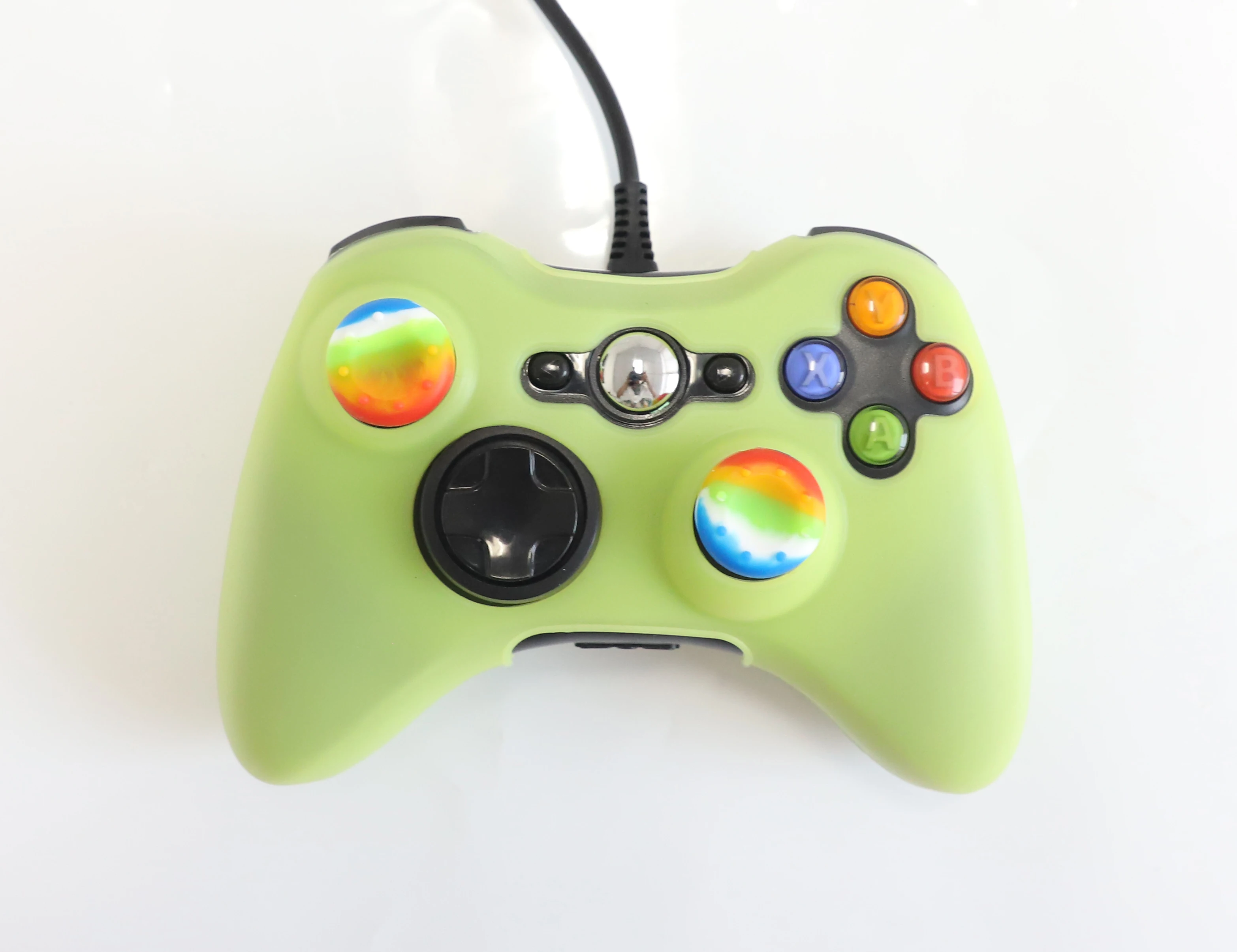 Silicone Protective Skin Case for XBox 360 Gamepad Rubber Shell Skin For Xbox 360 Controller + 2 Thumb Grips Caps