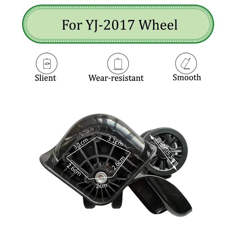 

For YJ-2017 Black Universal Wheel Trolley Case Wheel Replacement Luggage Pulley Sliding Casters Slient Wear-resistant Repair