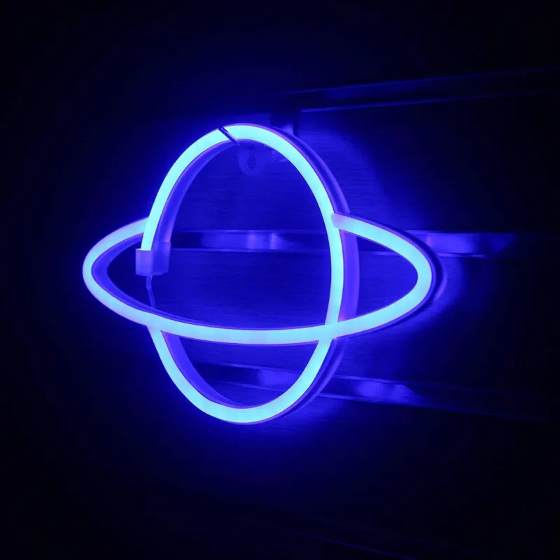 Planet Bar Neon Sign Light Party Wall Hanging LED for Xmas Shop Window Art Wall Decor Neon Lights Lamp USB or Battery Powered